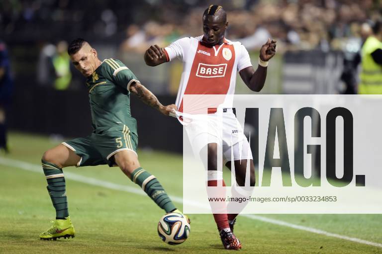 - LIEGE, BELGIUM: Panathinaikos Konstantino Triantafyllopoulos and Standard s Paul-Jose Mpoku Ebunge fight for the ball during the return leg match between Greek soccer team Panathinaikos and Belgian first league soccer team Standard de Liege in the third qualifying round of the UEFA Champions League competition, Tuesday 05 August 2014, in Athens. The first leg match resulted in a 0-0 draw. YORICKxJANSENS x60889628x