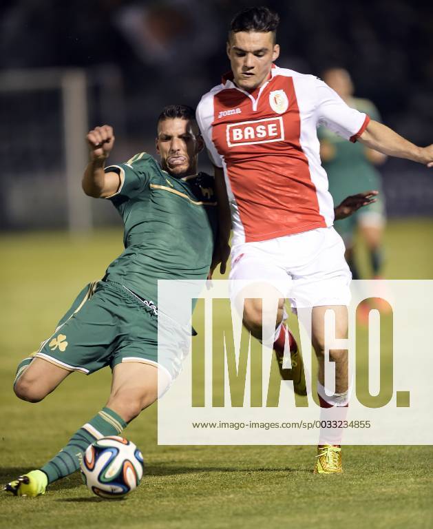 - LIEGE, BELGIUM: Panathinaikos Konstantino Triantafyllopoulos and Standard s Anthony Tony Watt fight for the ball during the return leg match between Greek soccer team Panathinaikos and Belgian first league soccer team Standard de Liege in the third qualifying round of the UEFA Champions League competition, Tuesday 05 August 2014, in Athens. The first leg match resulted in a 0-0 draw. YORICKxJANSENS x60889636x