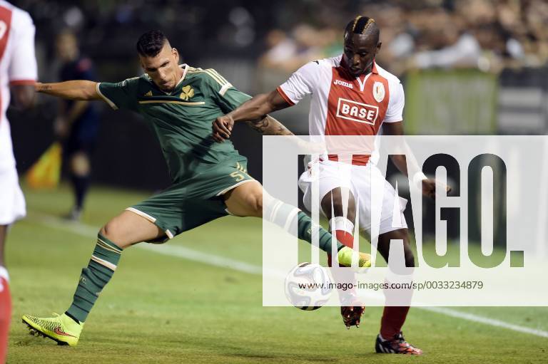 - LIEGE, BELGIUM: Panathinaikos Konstantino Triantafyllopoulos and Standard s Paul-Jose Mpoku Ebunge fight for the ball during the return leg match between Greek soccer team Panathinaikos and Belgian first league soccer team Standard de Liege in the third qualifying round of the UEFA Champions League competition, Tuesday 05 August 2014, in Athens. The first leg match resulted in a 0-0 draw. YORICKxJANSENS x60889736x