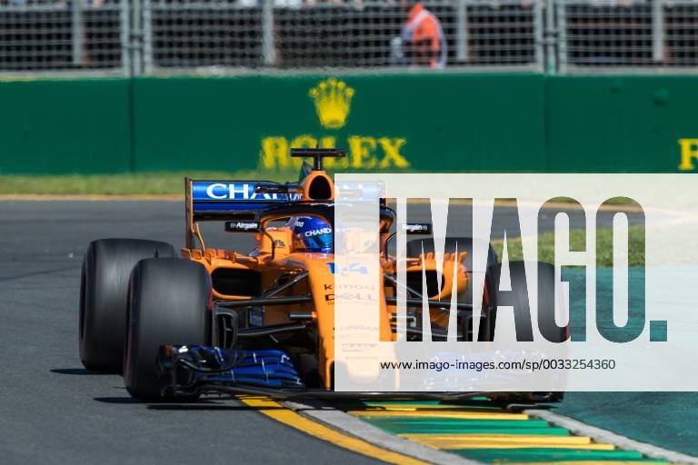 Fernando Alonso (McLaren Honda) mit seinem Auto auf der Strecke, Grosser Preis von Australien 2018, freies Training, Motorsport, Formel 1, 23.03.2018, Melbourne