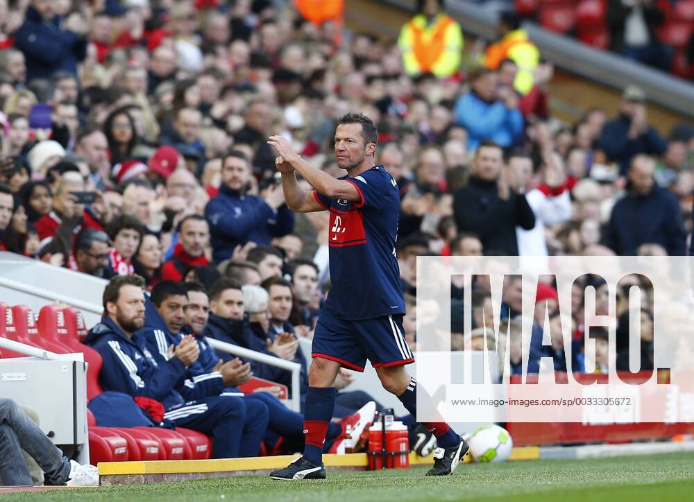 - SPORT 24th March 2018, Anfield, Liverpool, England; LFC Foundation Legends Charity Match 2018, Liverpool Legends versus FC Bayern Legends; Lothar Matthaus of FC Bayern Legends substituted in the second half ActionPlus12005060