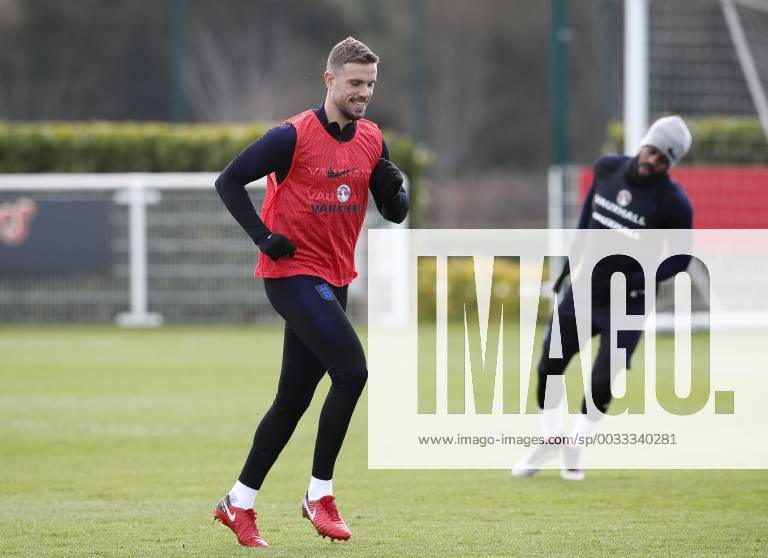 England s Jordan Henderson during training at the Tottenham Hotspur Training Centre, London. Picture date: March 26th 2018. Picture credit should read: David Klein Sportimage .