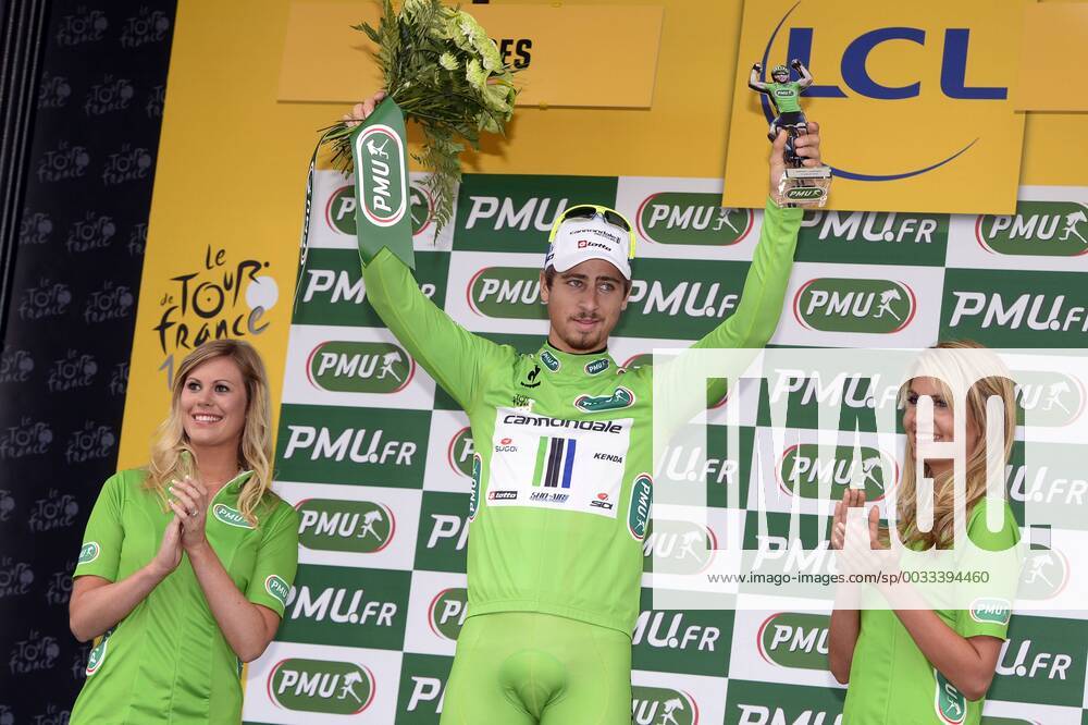 - GAP, FRANCE: Slovakian Peter Sagan of Liquigas-Cannondale wearing the green jersey of leader in the sprint ranking after the 17th stage of the 100th edition of the Tour de France cycling race, an individual time trial of 32km from Embrun to Chorges, France, on Wednesday 17 July 2013. YORICKxJANSENS x44706229x