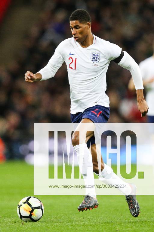 England s Marcus Rashford during the International Friendly Länderspiel match at Wembley Stadium, London. Picture date 27th March 2018. Picture credit should read: Charlie Forgham-Bailey Sportimage .