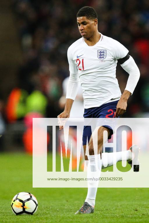 England s Marcus Rashford during the International Friendly Länderspiel match at Wembley Stadium, London. Picture date 27th March 2018. Picture credit should read: Charlie Forgham-Bailey Sportimage .