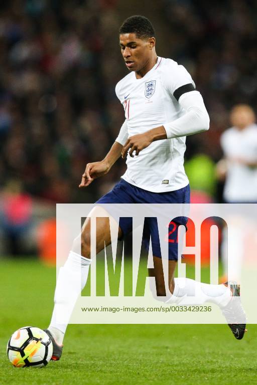 England s Marcus Rashford during the International Friendly Länderspiel match at Wembley Stadium, London. Picture date 27th March 2018. Picture credit should read: Charlie Forgham-Bailey Sportimage .