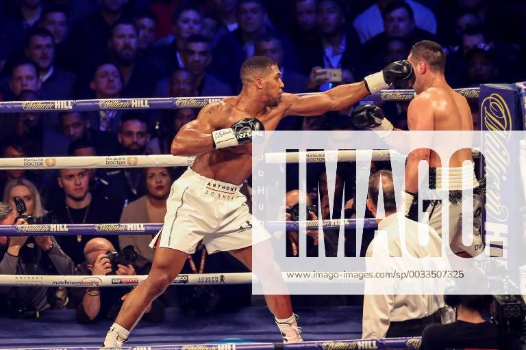 - SPORT 31st March 2018, Principality Stadium, Cardiff, Wales; WBA, IBF, WBO and IBO Heavyweight Boxing Championship, Anthony Joshua versus Joseph Parker; Anthony Joshua (Watford) sticks out another jab ActionPlus12007364