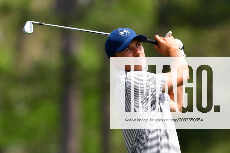 Jordan Spieth watches his hit off the 12th tee during a practice round before the start of the Masters at Augusta National Golf Club, on April 2, 2018 in Augusta, Georgia. AUG20180402309 KEVINxDIETSCH