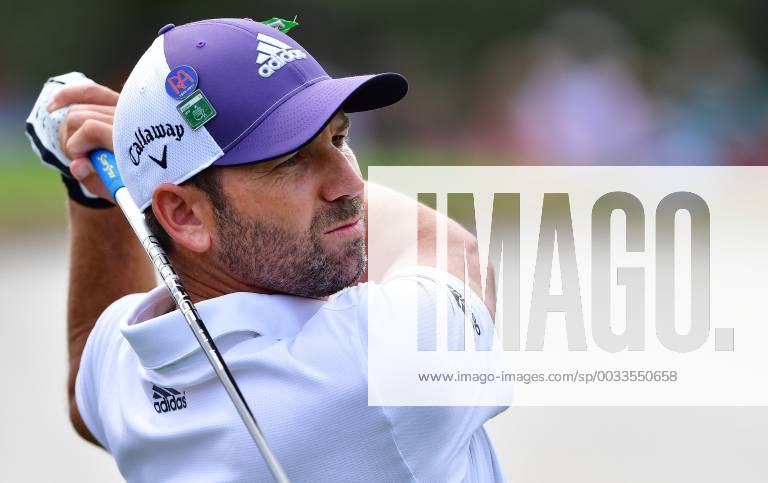 Sergio Garcia watches his drive off the 3rd tee during a practice round before the start of the Masters at Augusta National Golf Club, on April 2, 2018 in Augusta, Georgia. AUG20180402313 KEVINxDIETSCH