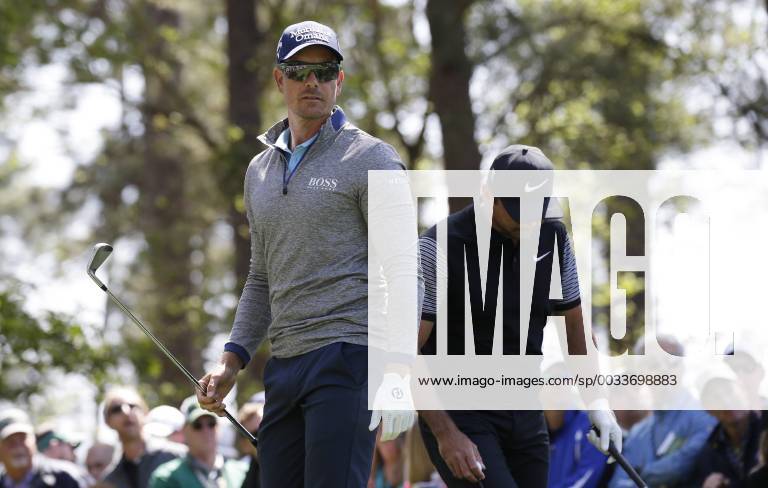 Henrik Stenson of Sweeden walks off of the tee box after his tee shot on the 4th hole in the 1st round of the 2018 Masters Tournament at the Augusta National Golf Club in Augusta, Georgia, on April 5, 2018. AUG20180405132 JOHNxANGELILLO