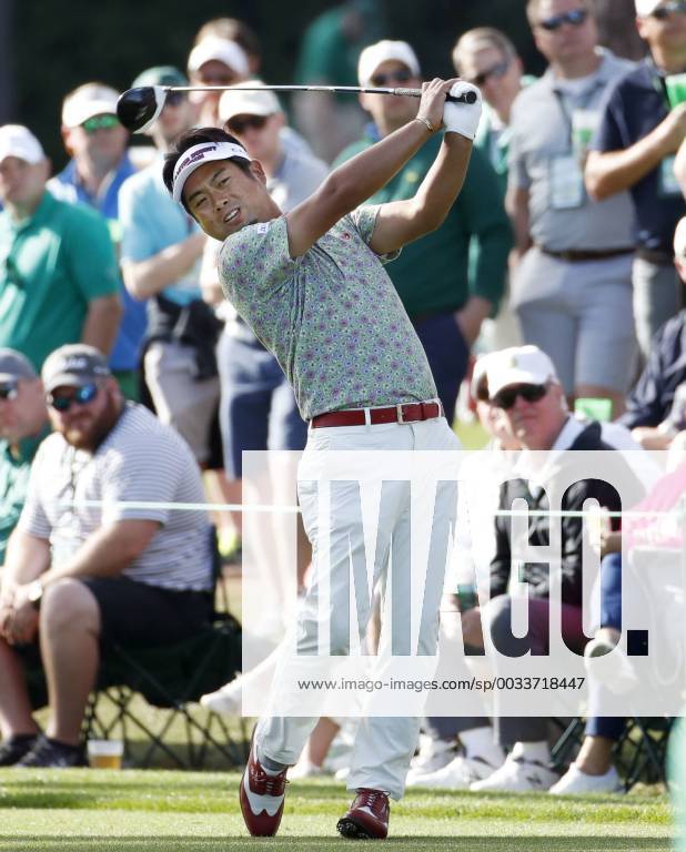 Golf: Ikeda at Masters Yuta Ikeda of Japan hits a tee shot on the 17th hole in the first round of the Masters in Augusta, Georgia, on April 5, 2018.