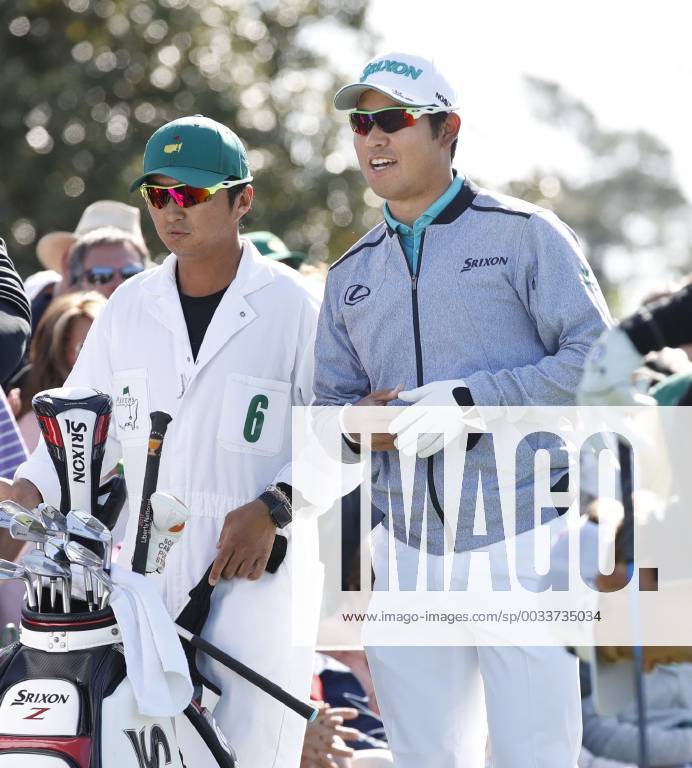 Golf: Masters Tournament 1st round Hideki Matsuyama of Japan smiles after hitting off the first tee during the first round of the Masters Tournament at the Augusta National Golf Club in Georgia on April 5, 2018.