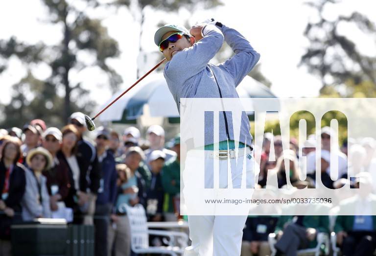 Golf: Masters Tournament 1st round Hideki Matsuyama of Japan tees off during the first round of the Masters Tournament at the Augusta National Golf Club in Georgia on April 5, 2018.