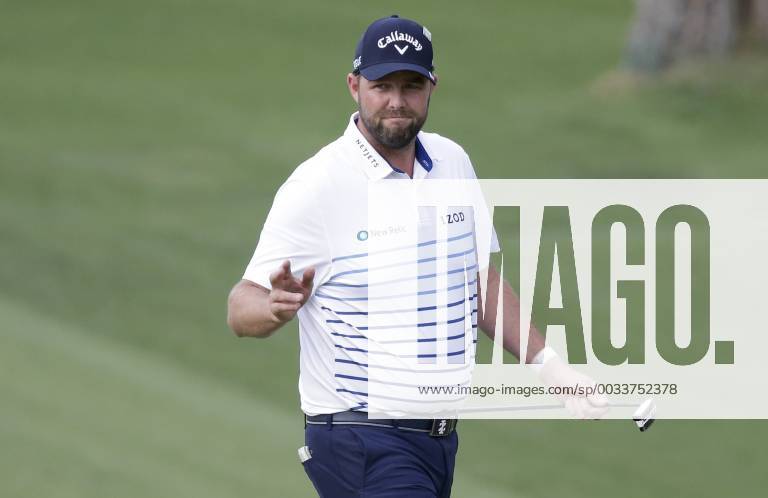 Marc Leishman of Australia reacts after making a putt for par on the 10th green in the 2nd round of the 2018 Masters Tournament at the Augusta National Golf Club in Augusta, Georgia, on April 6, 2018. AUG20180406150 JOHNxANGELILLO