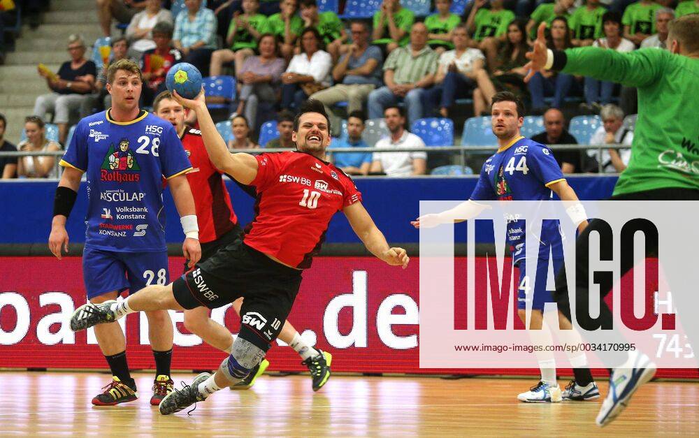 BAU 19.04.2018 Bietigheim Handball SG BBM Bietigheim vs. HSG Konstanz, vorn Panagiotis Erifopoulos (BBM)