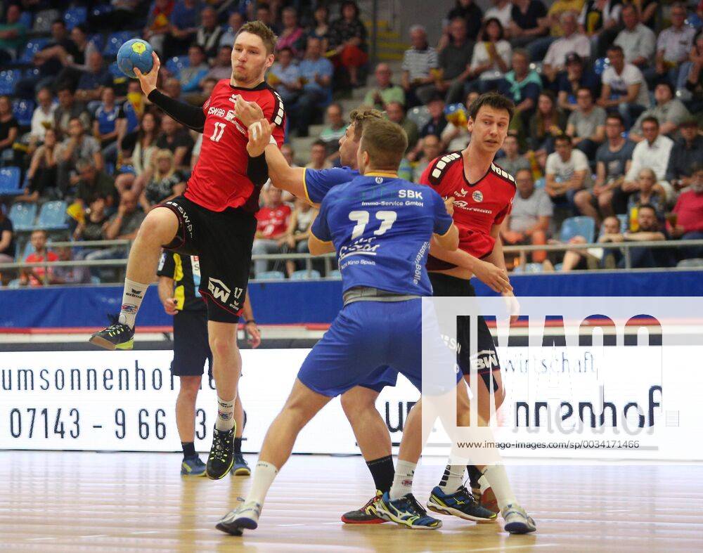BAU 19.04.2018 Bietigheim Handball SG BBM Bietigheim vs. HSG Konstanz, Gerdas Babarskas (BBM, links)