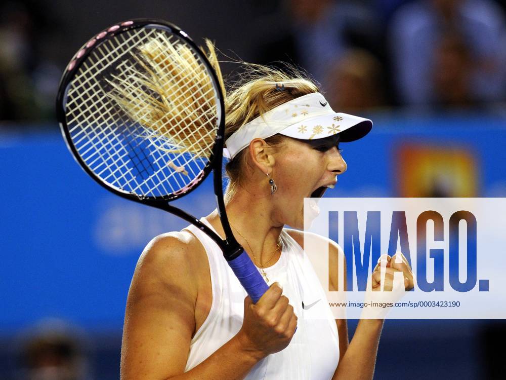 Maria Sharapova (Rußland) jubelt Tennis Damen Australian Open 2008, Grand Slam, WTA Tour Einzelbild Melbourne Freude, Begeisterung, Tennis Damen Australian Open 2008, Grand Slam, WTA Tour Einzelbild Melbourne Freude, Begeisterung,