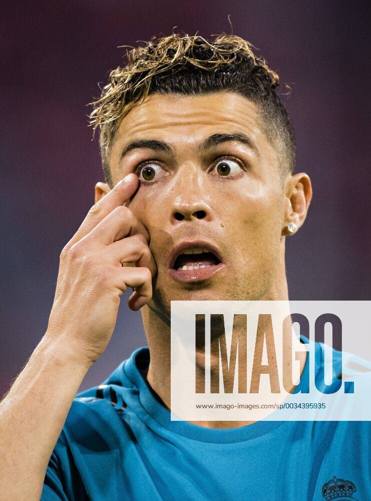 - SPORT München, 25.04.2018 Cristiano Ronaldo (Real) guckt erschrocken Bayern München - Real Madrid