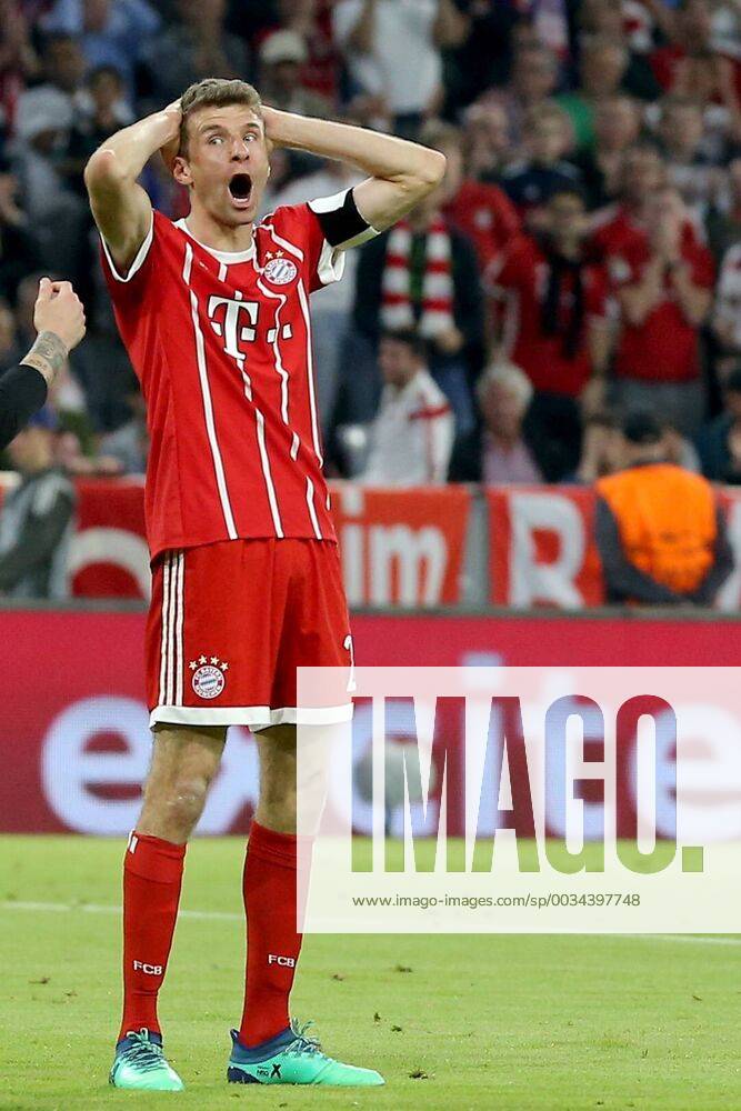 - SPORT Thomas Mueller (FC Bayern Muenchen 25), FC Bayern Muenchen vs. Real Madrid CF, Champions League, Halbfinale, Fussball, 25.04.2018, FC Bayern Muenchen vs. Real Madrid CF, Champions League, Halbfinale, Fussball, 25.04.2018 Muenchen