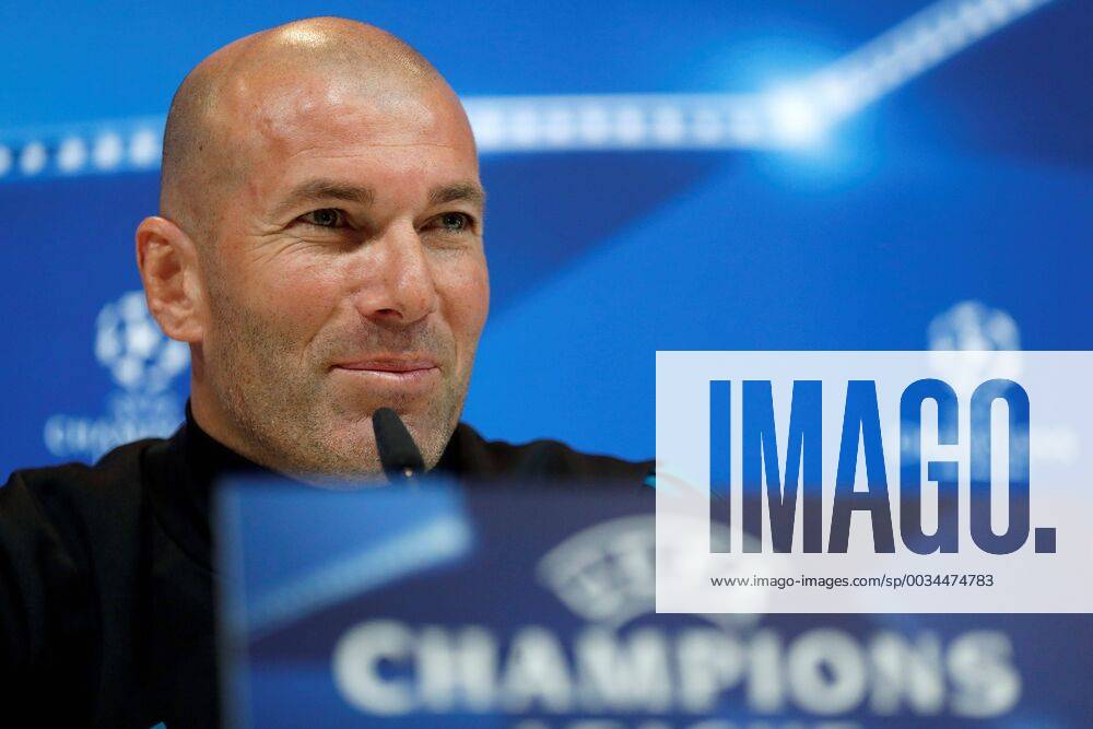 - SPORT Real Madrid s head coach Zinedine Zidane speaks during a press conference PK Pressekonferenz at Valdebebas sports facilities in Madrid, Spain, 30 April 2018.Real Madrid will face Bayern Munich in their UEFA Champions League semi finals second leg match the upcoming 01 May at Santiago Bernabeu stadium in the Spanish capital. Real Madrid s presser !ACHTUNG: NUR REDAKTIONELLE NUTZUNG!