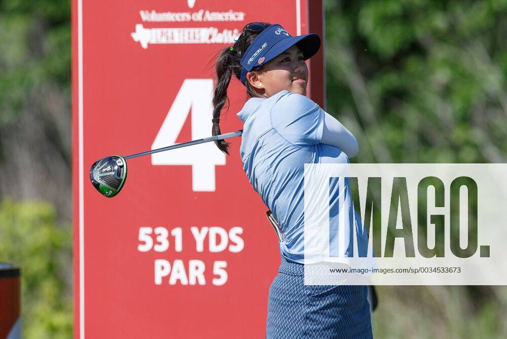 THE COLONY, TX - MAY 05: Brianna Do hits her tee shot on 4 during the LPGA Golf Damen Volunteers of America Texas Classic on May 5, 2018 at the Old American Golf Club in The Colony, TX. (Photo by Andrew Dieb Icon Sportswire) GOLF: MAY 05 LPGA - Volunteers of America Texas Classic Icon180505265