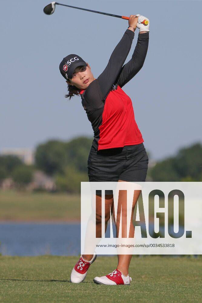 THE COLONY, TX - MAY 05: Moriya Jutanugarn (THA) hits from the 6th tee during the Volunteers of America LPGA Golf Damen Texas Classic on May 5, 2018 at the Old American Golf Club in The Colony, TX. (Photo by George Walker Icon Sportswire) GOLF: MAY 05 LPGA - Volunteers of America Texas Classic Icon18050523