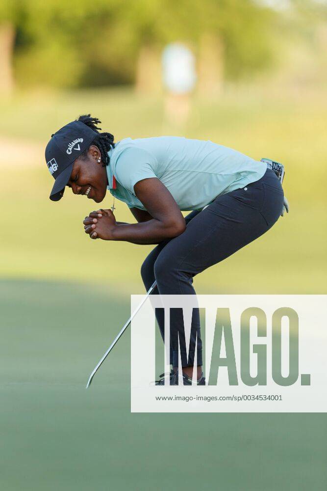 THE COLONY, TX - MAY 05: Mariah Stackhouse reacts after just missing her putt on 3 during the LPGA Golf Damen Volunteers of America Texas Classic on May 5, 2018 at the Old American Golf Club in The Colony, TX. (Photo by Andrew Dieb Icon Sportswire) GOLF: MAY 05 LPGA - Volunteers of America Texas Classic Icon180505658