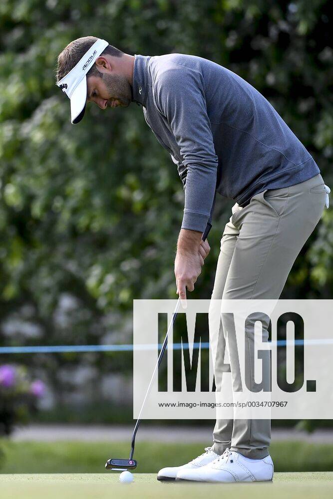Belgian Christopher Mivis pictured in action during the first round (out of four) of the Belgian Knockout golf tournament in Schilde, part of the European Tour, Thursday 17 May 2018. DIRKxWAEM x05347535x
