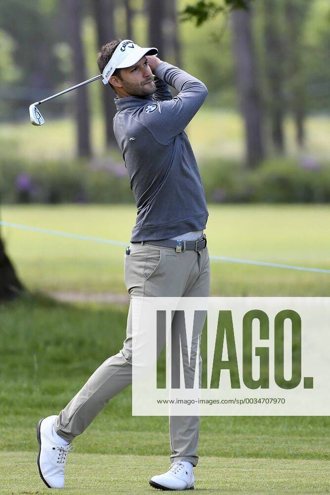 Belgian Christopher Mivis pictured in action during the first round (out of four) of the Belgian Knockout golf tournament in Schilde, part of the European Tour, Thursday 17 May 2018. DIRKxWAEM x05347538x