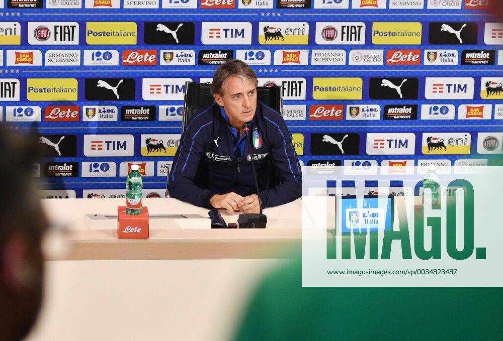 IPP20180524 Football - soccer: FIFA World Cup WM Weltmeisterschaft Fussball 2018 Russia, Preparation national team Nationalteam Of Italy, roberto mancini allenatore italia in conferenza stampa - (Verwendung nur in Deutschland - GERMANY ONLY) *** IPP20180524 Football soccer FIFA World Cup 2018 Russia National Team Of Italy roberto mancini allenatore italia in conferenza stampa Use only in Germany GERMANY ONLY