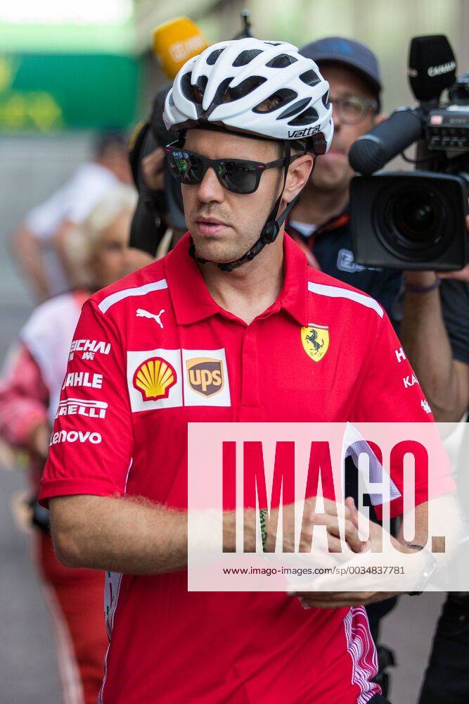 Sebastian Vettel ( Ferrari) mit Radhelm, Grosser Preis von Monaco 2018, Rennen, Motorsport, Formel 1, 26.05.2018, Grosser Preis von Monaco 2018, Rennen, Motorsport, Formel 1, 26.05.2018 Monte Carlo