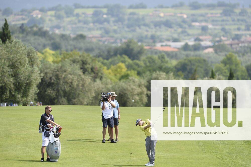 Photo Richard Morgano - LaPresse 28 May 2018 - Brescia (Italy) Golf Garda Golf - Soiano del Garda 75& xb0; Open D Italia Round 1 In the pic: Matthew Fitzpatrick