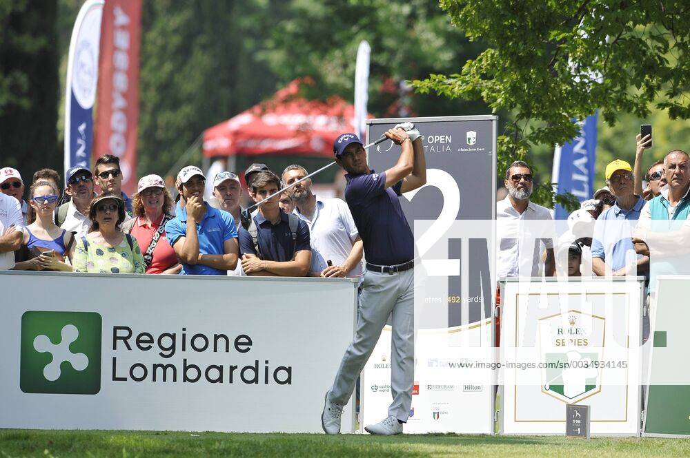 Photo Richard Morgano - LaPresse 02 June 2018 - Brescia (Italy) Golf Garda Golf - Soiano del Garda 75& xb0; Open D Italia Game 3 In the pic: Matteo Manassero