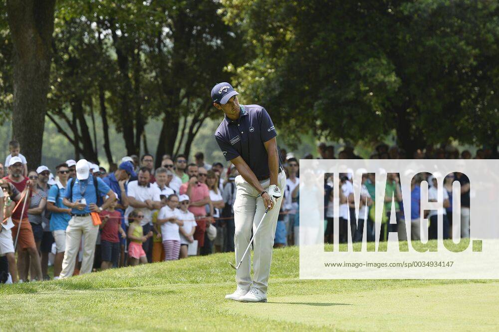 Photo Richard Morgano - LaPresse 02 June 2018 - Brescia (Italy) Golf Garda Golf - Soiano del Garda 75& xb0; Open D Italia Game 3 In the pic: Matteo Manassero