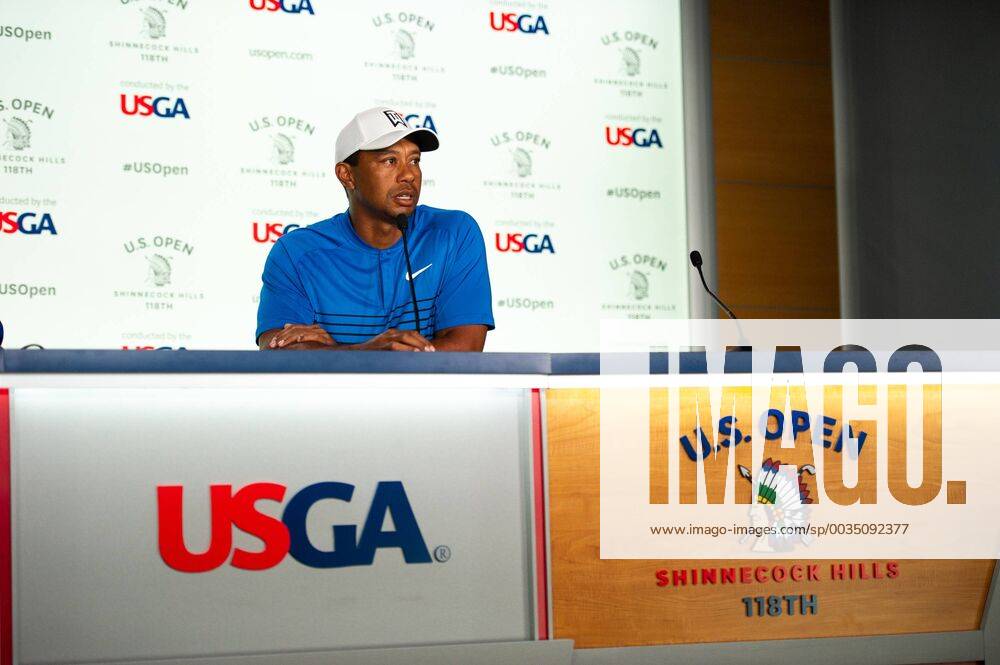 - SPORT Tiger Woods speaks at a press conference PK Pressekonferenz on the Tuesday before the 118th U.S. Open Championship at Shinnecock Hills Golf Club in Southampton, New York on June 12, 2018. NYP20180612110 COREYxSIPKIN