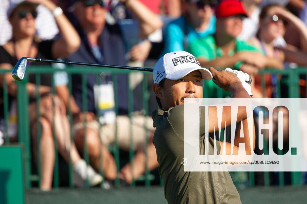 Satoshi Kodaira from Japan tees off on the 10th hole in the first round of the 118th U.S. Open Championship at Shinnecock Hills Golf Club in Southampton, New York on June 14, 2018. NYP20180614102 COREYxSIPKIN