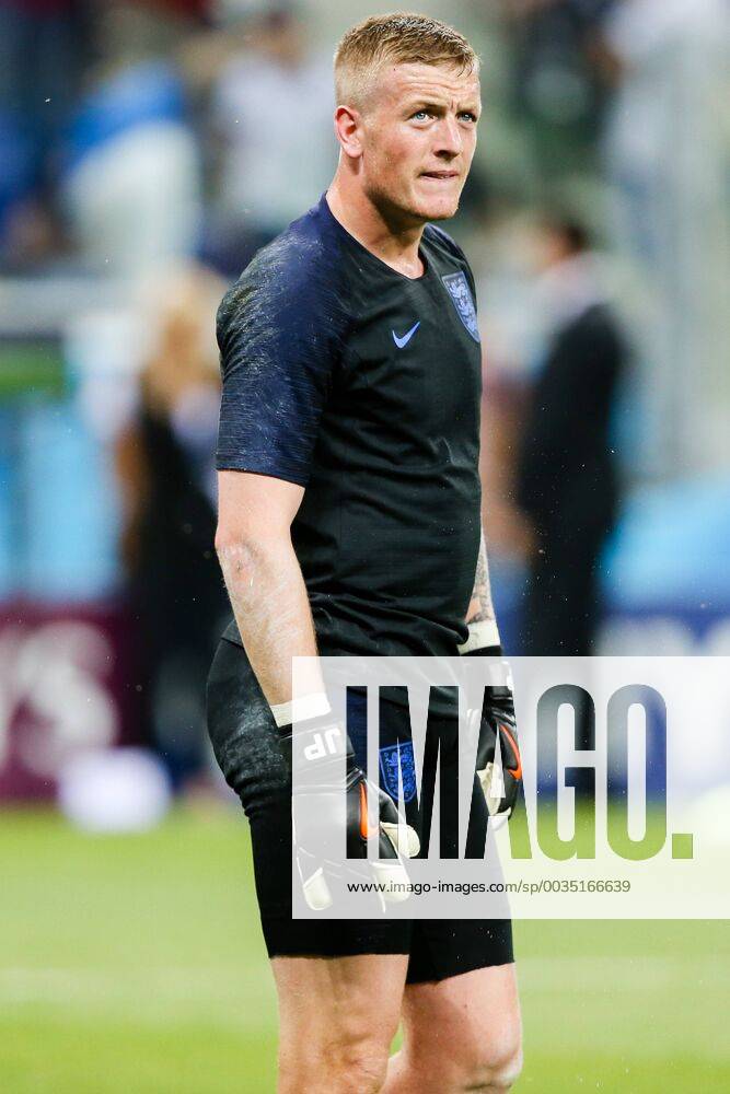 England v Tunisia 2018 FIFA World Cup WM Weltmeisterschaft Fussball Jordan Pickford before the England v Tunisia 2018 FIFA World Cup match at Volgograd Arena, Volgograd Content Not Available For UK Newspapers