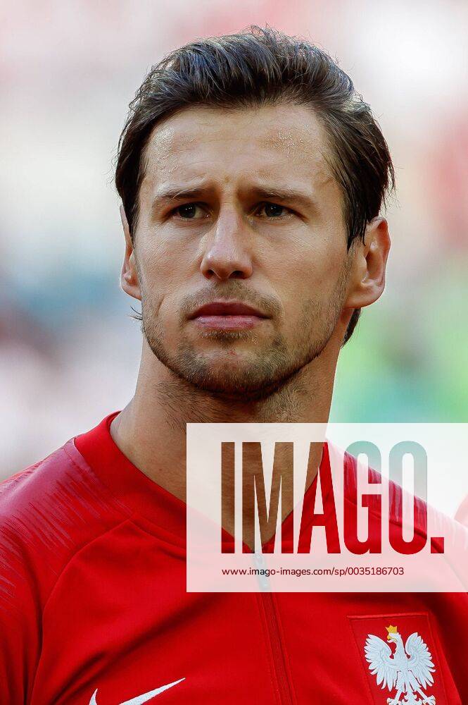 Moskau, Russland, 19.06.2018, FIFA Weltmeisterschaft, Gruppe H, Polen - Senegal, Grzegorz Krychowiak (POL) schaut ( DeFodi507