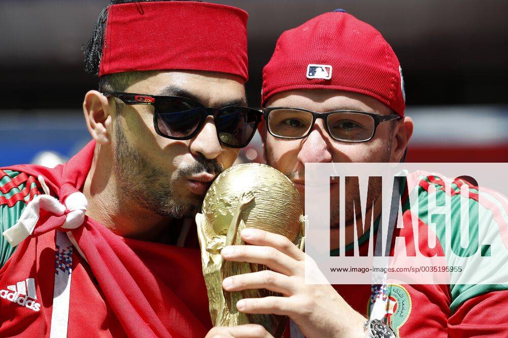 Fans of Morocco during the 2018 FIFA World Cup WM Weltmeisterschaft Fussball Russia group B match between Portugal and Morocco at the Luzhniki Stadium on June 20, 2018 in Moscow, Russia FIFA World Cup 2018 Russia 2017 2018 Imagesx xMauricexvanxSteenxWKxIVx 11261845