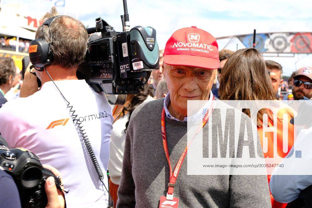 Le Castellet, Var, France - former of Formula one three time world champion NIKI LAUDA (AUT) during the Formula one French Grand Prix at the Paul Ricard circuit at Le Castellet - France. F1 2018: French Grand Prix : Lewis Hamilton won - ZUMAp119 20180624_zaf_p119_061