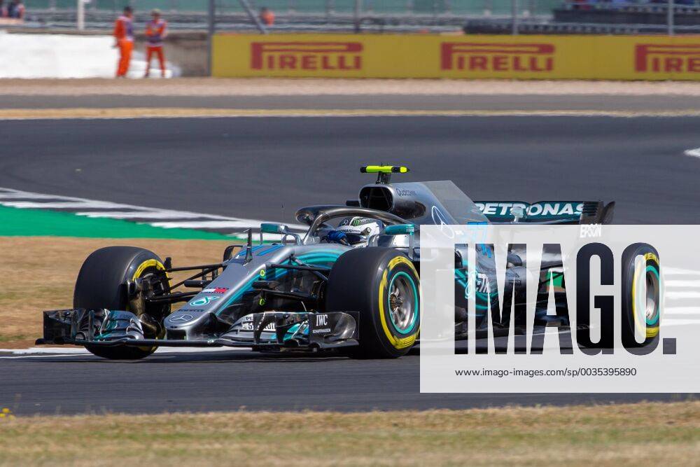6th July 2018, Silverstone Circuit, Silverstone, England; British Formula One Grand Prix, Friday free practice; Valtteri Bottas in his Mercedes AMG Petronas Motorsport Mercedes F1 W09 ActionPlus12044450 TimxWilliams