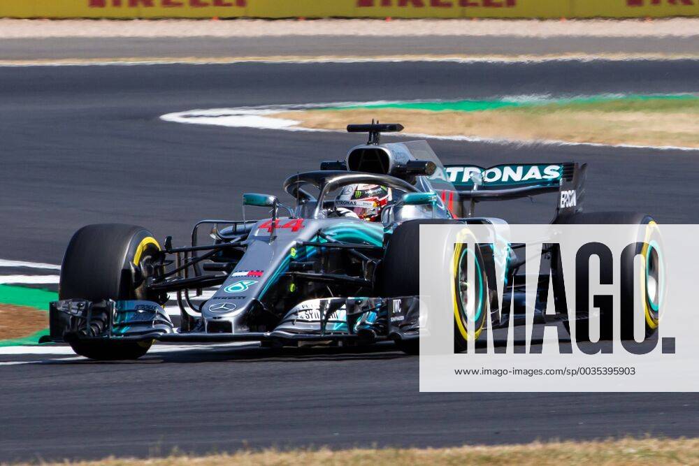 6th July 2018, Silverstone Circuit, Silverstone, England; British Formula One Grand Prix, Friday free practice; Lewis Hamilton in his Mercedes AMG Petronas Motorsport Mercedes F1 W09 ActionPlus12044458 TimxWilliams
