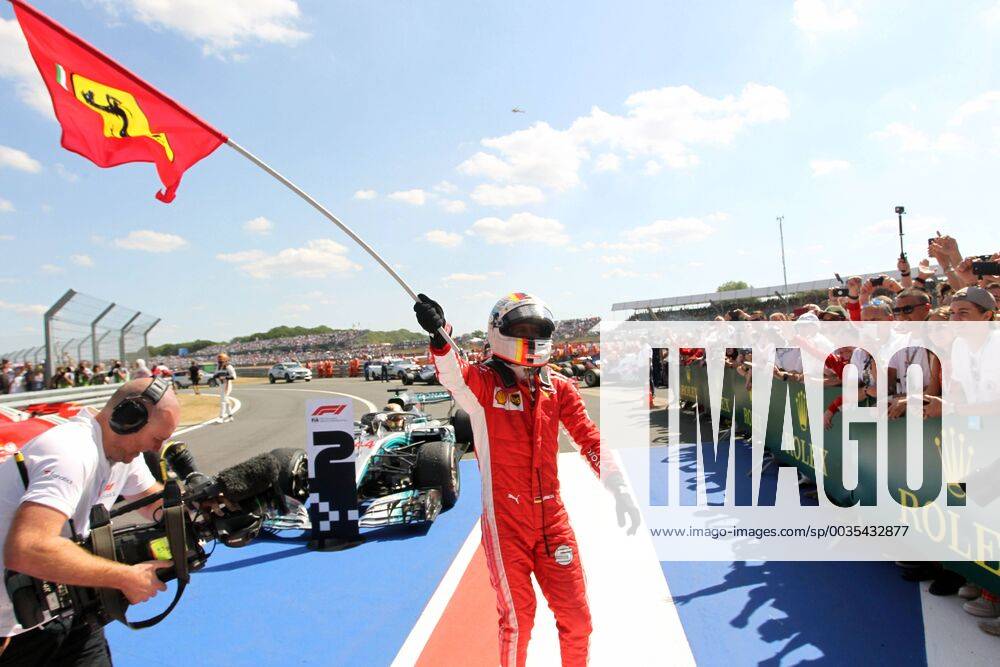 Photo4 LaPresse 08 07 2018 Silverstone, England Grand Prix Formula One England 2018 In the pic: Celebration in parc fermee, winner Sebastian Vettel (GER) Scuderia Ferrari SF71H