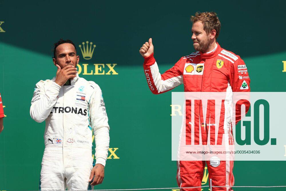8th July 2018, Silverstone Circuit, Silverstone, England; British Formula One Grand Prix, Race Day; Scuderia Ferrari, Sebastian Vettel wins at Silverstone ActionPlus12045571 Octane