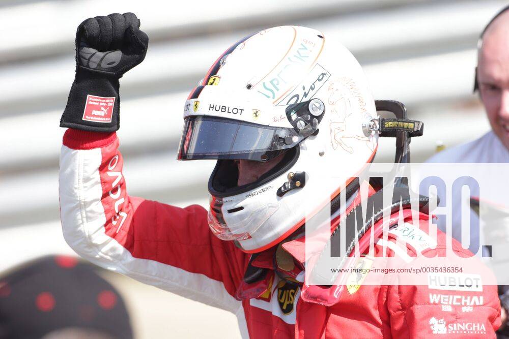 Photo4 LaPresse 08 07 2018 Silverstone, England Grand Prix Formula One England 2018 In the pic: Celebration in parc fermee, Sebastian Vettel (GER) Scuderia Ferrari SF71H