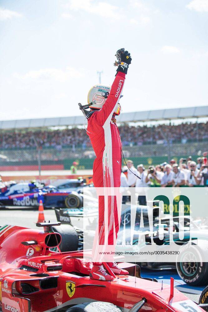 Sebastian Vettel (Scuderia Ferrari) GBR, FIA, Formel 1, Grosser Preis von Grossbritannien, Rennen Silverstone