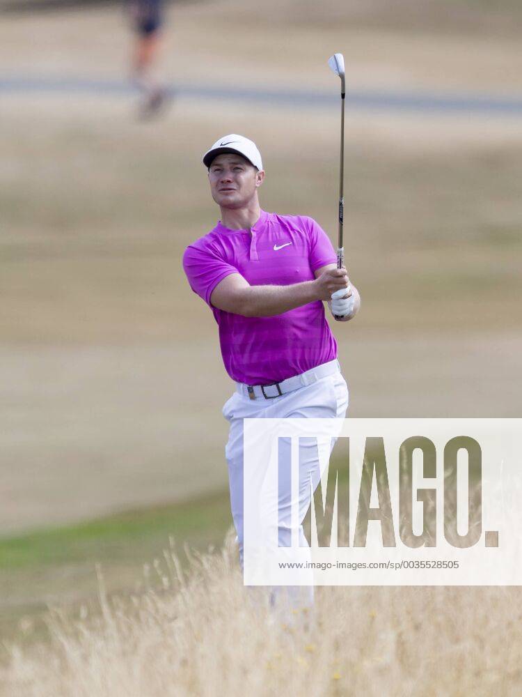 15th July 2018, Gullane Golf Club, Gullane, Scotland; Aberdeen Investments Scottish Open Golf, 4th round; Oliver Fisher on the first fairway ActionPlus12047865 AlanxRennie