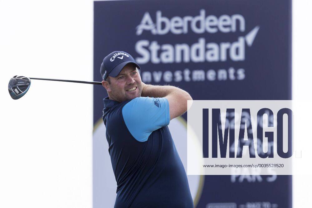 15th July 2018, Gullane Golf Club, Gullane, Scotland; Aberdeen Investments Scottish Open Golf, 4th round; Duncan Stewart with his shot from the second tee ActionPlus12047880 AlanxRennie