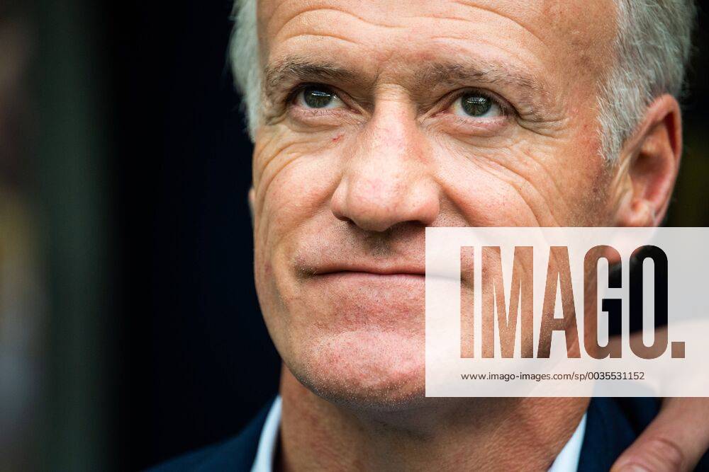 Fußball, WM Finale 2018 in Moskau, Frankreich - Kroatien 180715 Head coach Didier Deschamps of France prior to the FIFA World Cup WM Weltmeisterschaft Fussball final match between France and Croatia on July 15, 2018 in Moscow. Photo: Petter Arvidson BILDBYRAN kod PA 92087