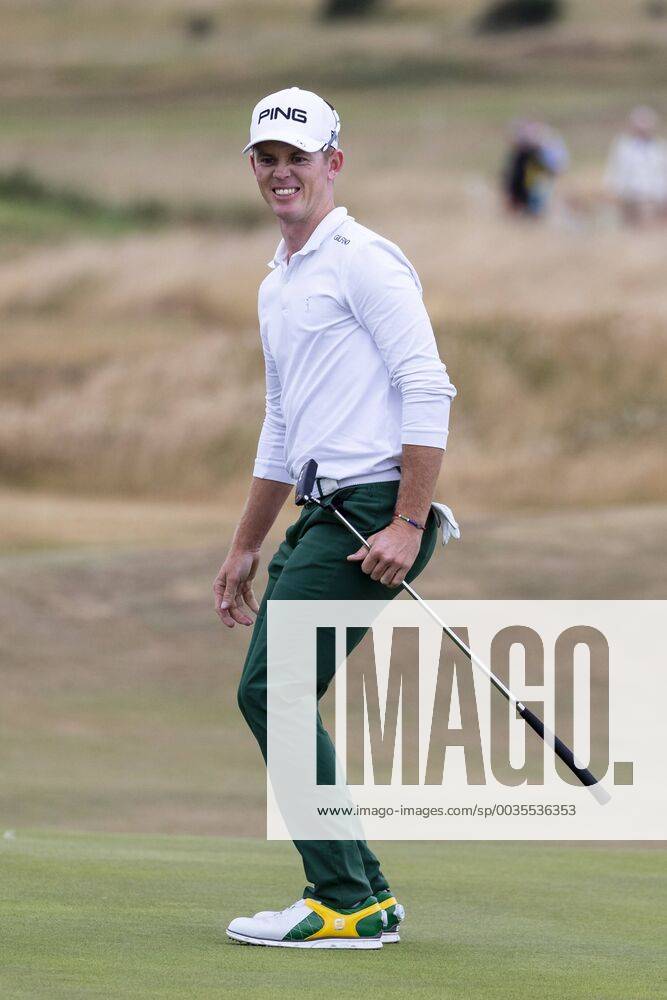 15th July 2018, Gullane Golf Club, Gullane, Scotland; Aberdeen Investments Scottish Open Golf, 4th round; Brandon Stone reacts to putt on the 17th green as he headed for a closing round 60 ActionPlus12048151 AlanxRennie